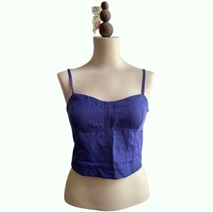 BEBE Tank Top in Periwinkle Blue.